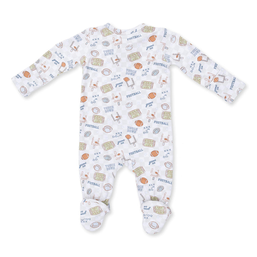 Football Check - 2 Way Zipper Footie