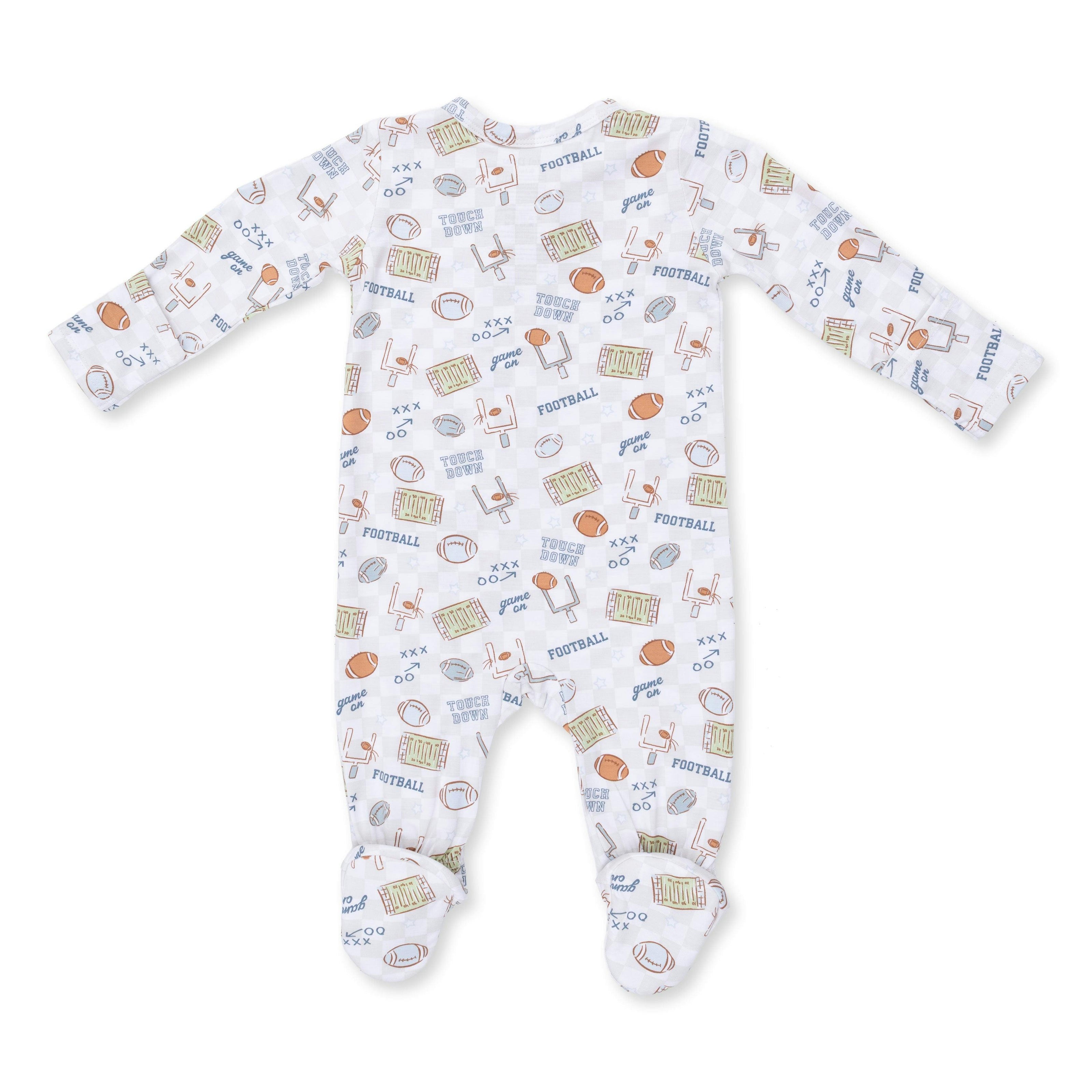 Football Check - 2 Way Zipper Footie