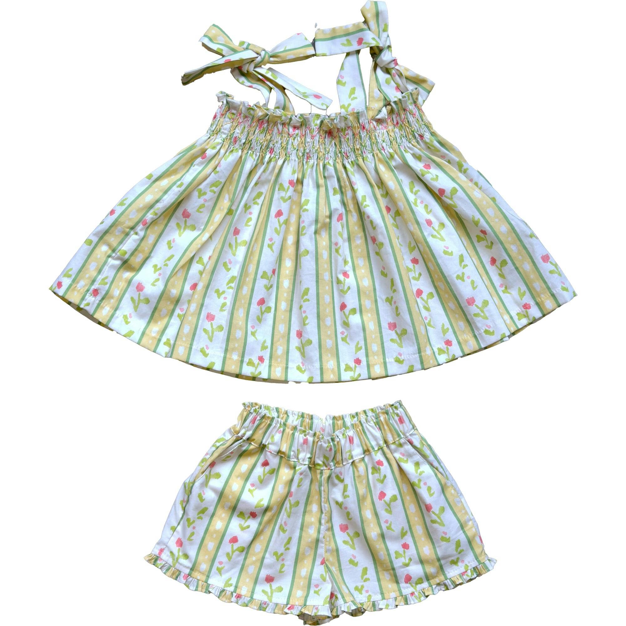 Teatime Set in Vivian Stripe in Daffodil