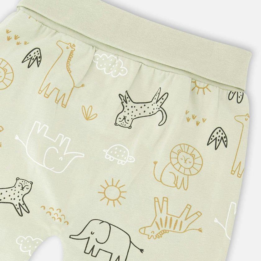 Organic Cotton Jersey Onesie And Cotton Rib Shortall Set