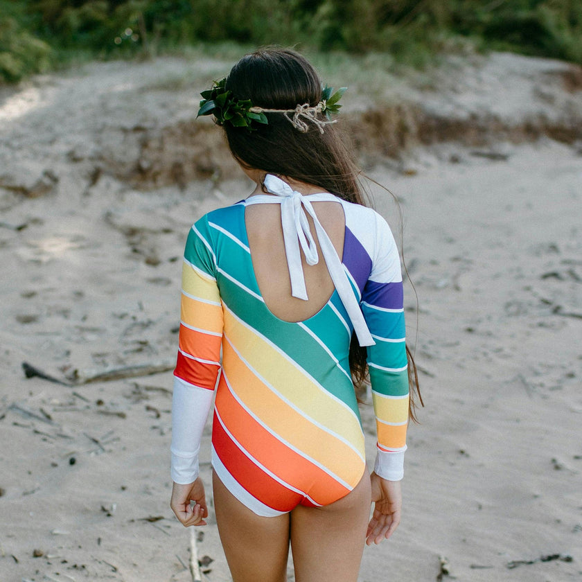 Forever Summer Rainbow One Piece Long Sleeve