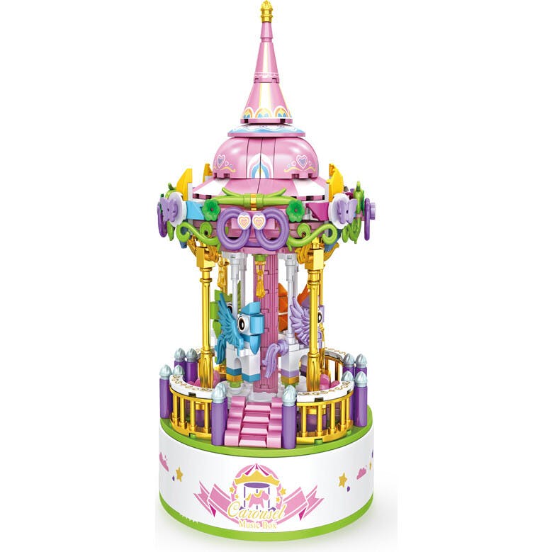 Contixo Carousel Building Block Set W/ Music Box