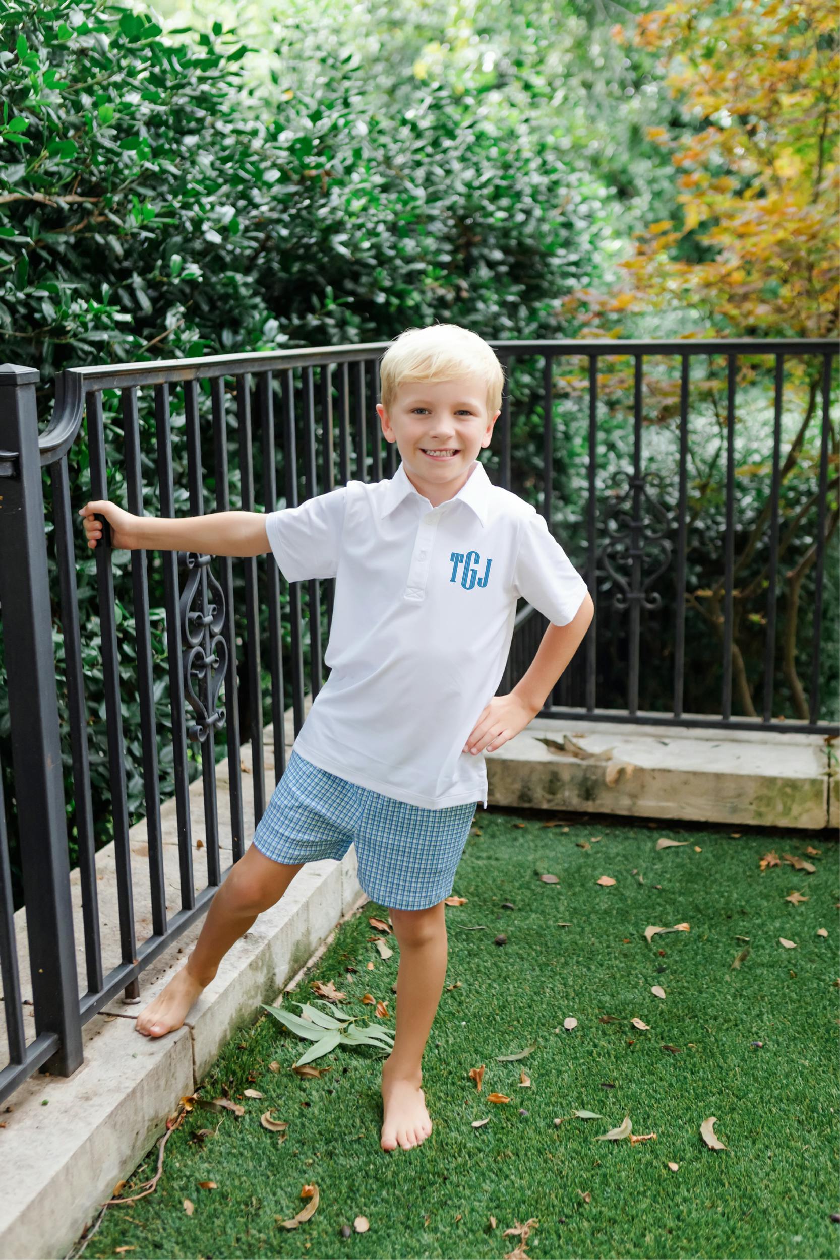Sawyer Boys' Play Shorts Hampton Plaid