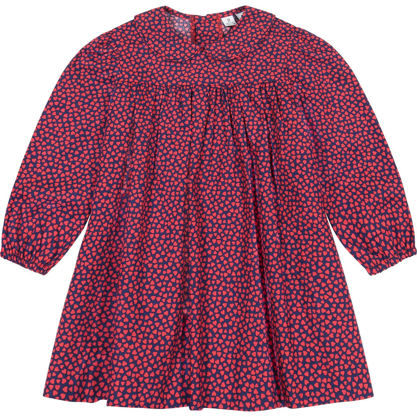 Ginny Peter Pan Collar Dress, Red
