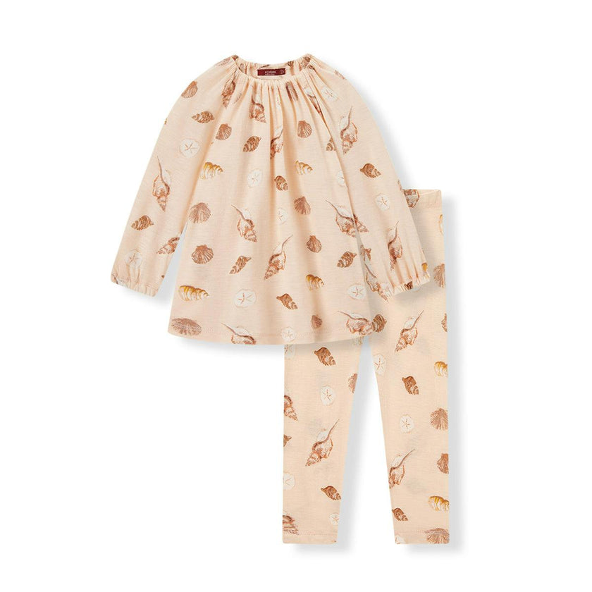 Seashells Bamboo Dress & Legging Set