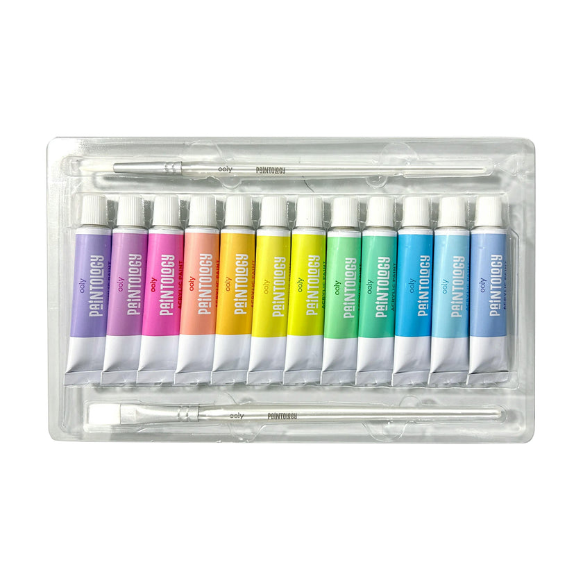 Paintology Acrylic Paints Set - Pastel Colors - Set of 12
