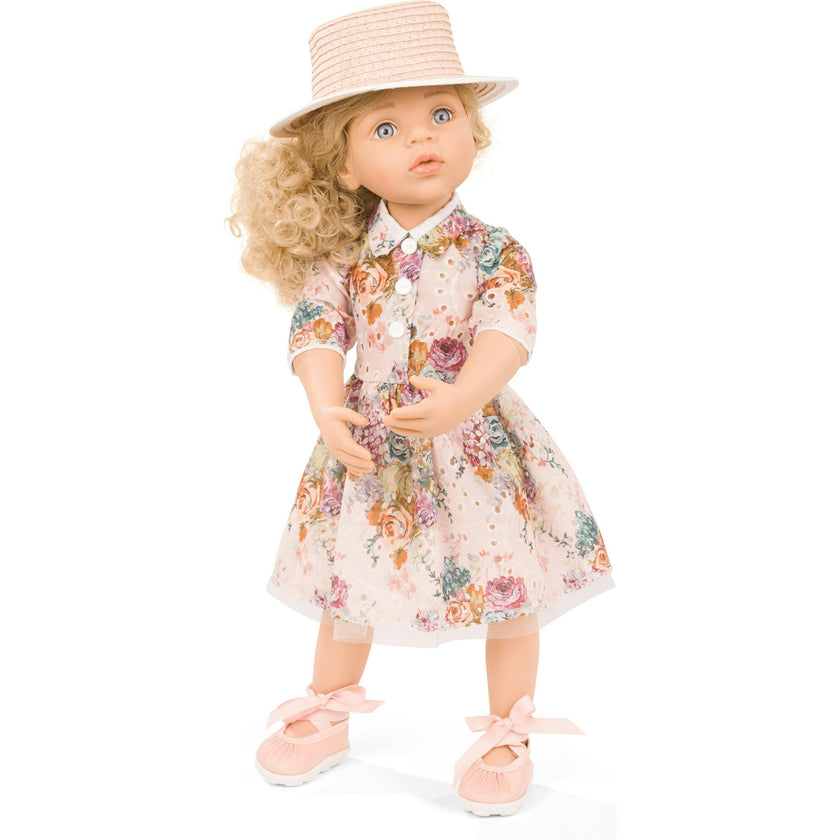 Gotz Happy Kidz Greta  19.5" Posable Doll with Full Garments & Accessories - Long Blonde Hair to Wash & Style with Beautiful Stone Grey Blue Eyes