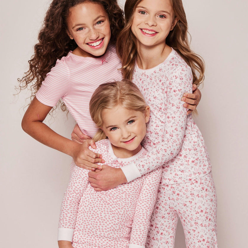 Kid's Pima Snug Fit Pajama Set in Sweethearts