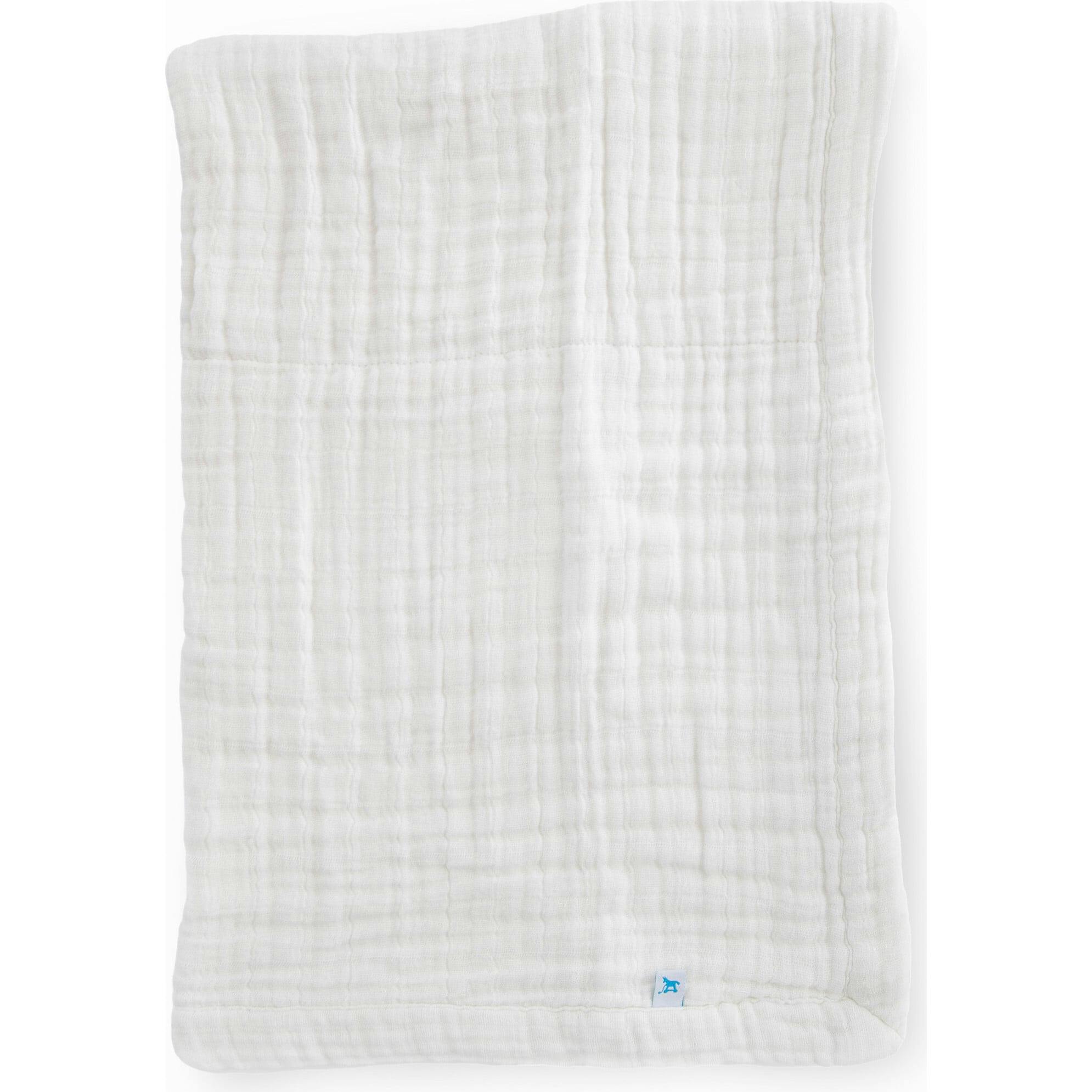 Cotton Muslin Baby Quilt - White