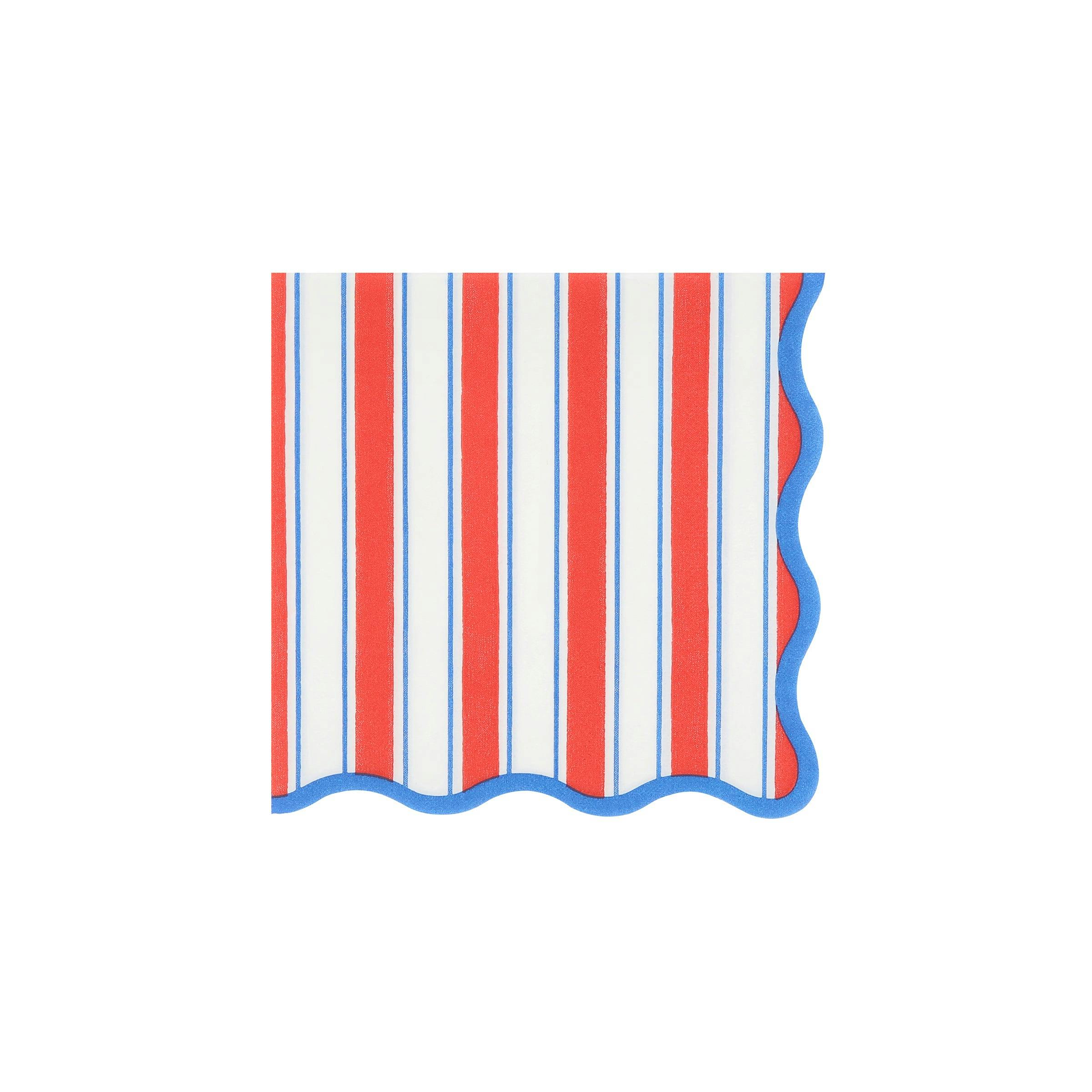 Nautical Striped Small Napkins