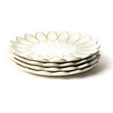 Gold Scallop Salad Plate
