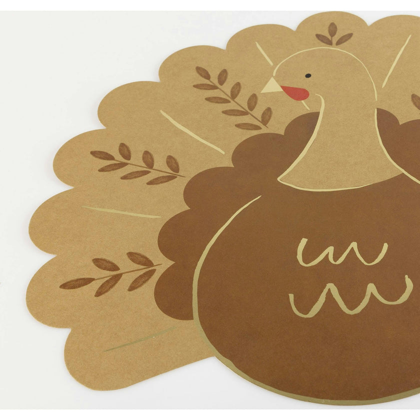 Folk Turkey Paper Placemats