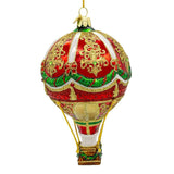 Kurt Adler 6-Inch  Bellissimo Glass Hot Air Balloon Ornament