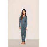 Kids TENCEL™ Modal Unisex Long PJ Set, Blue