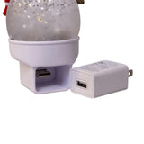 Kurt Adler Snowman With Red Scarf & Cardinal Spinning Glitter LED Night Light