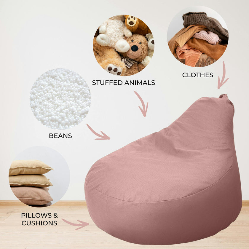 ZICOTO Comfy Bean Bag Chair for Kids - Cozy & Stylish Bean Bag Cover for a Soft Lounger - Durable & Lightweight Bean Bag Chair for Toddlers, Boys & Girls