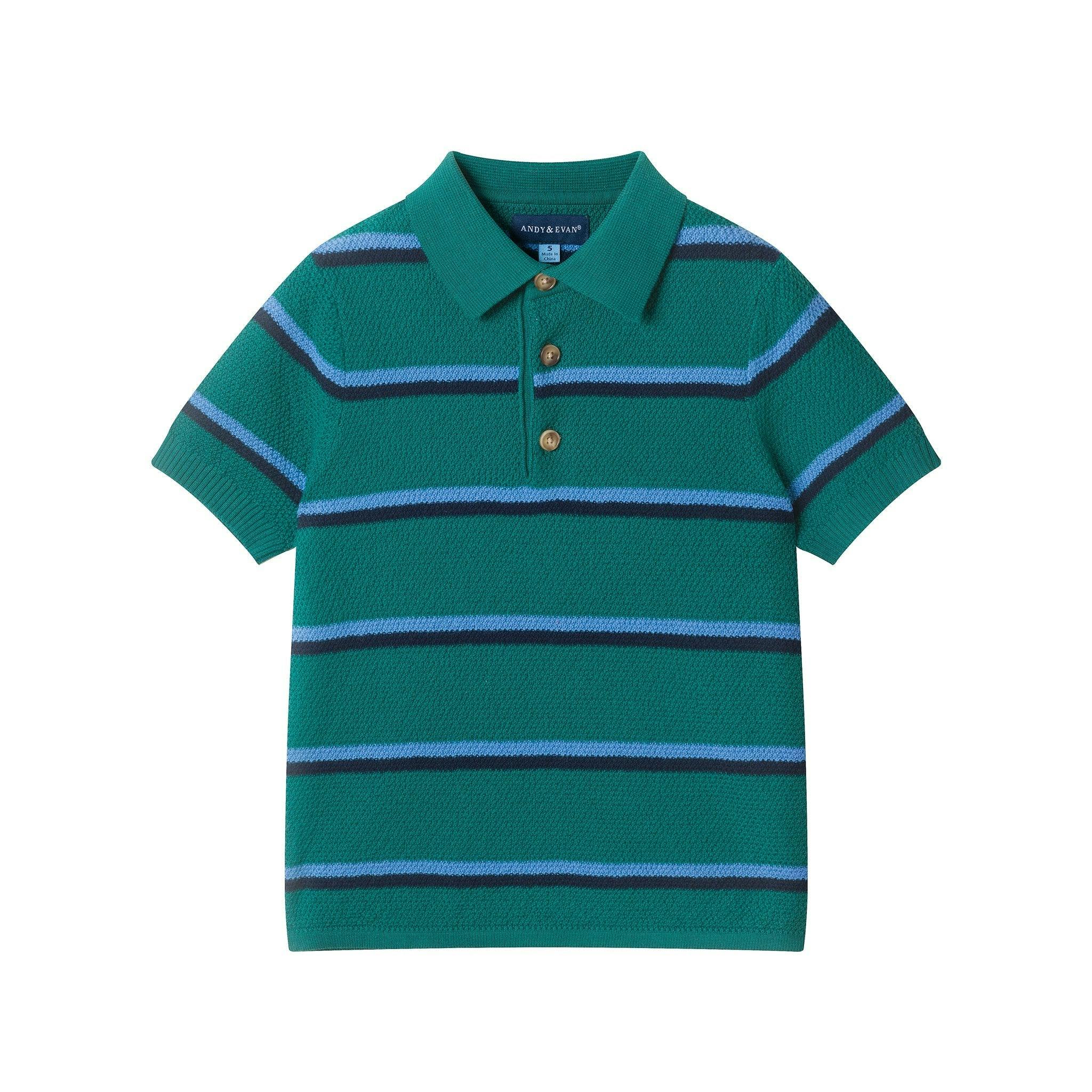Boys Sweater Knit Polo | Bold Stripe