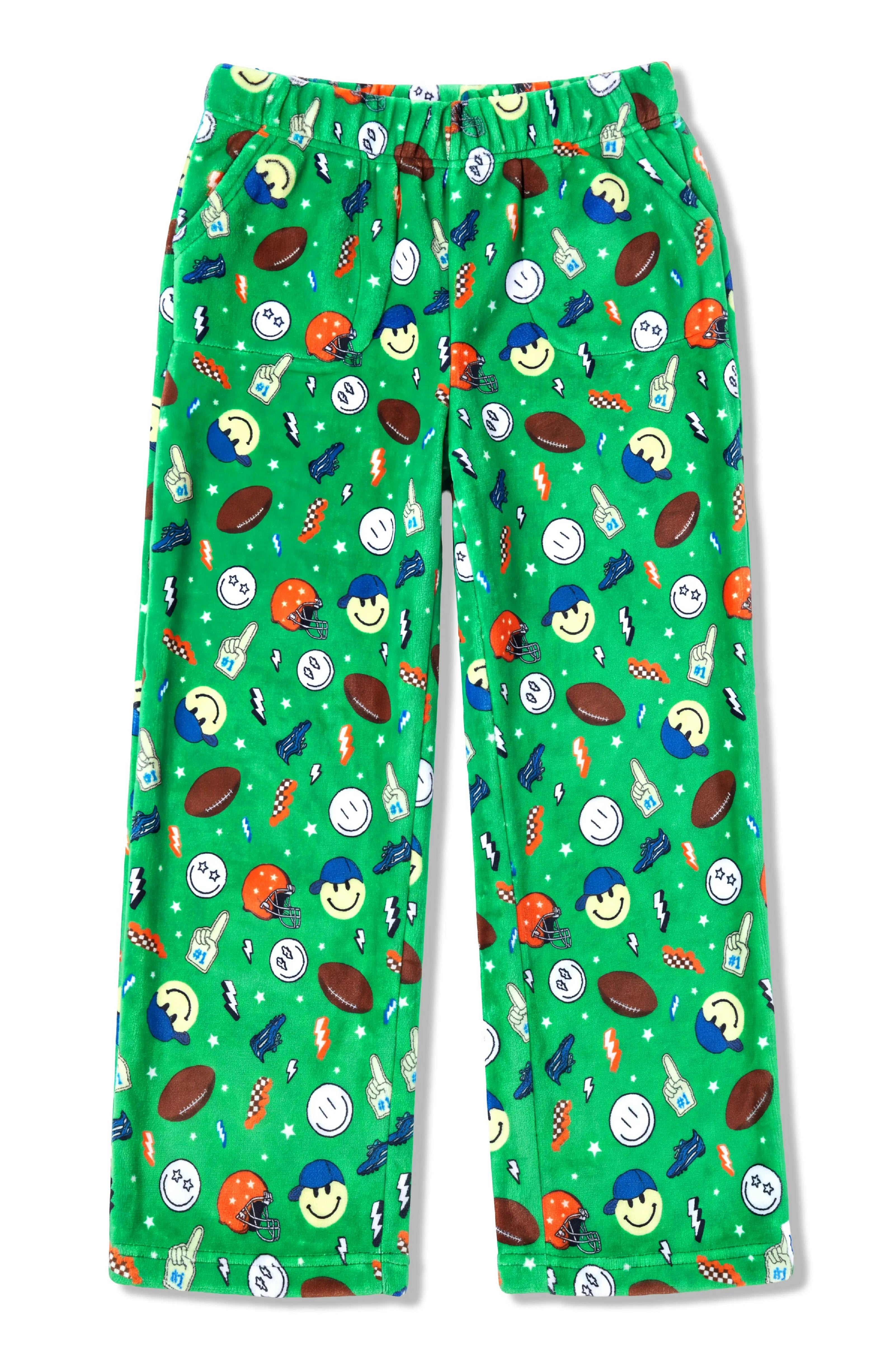 Boys Happy Sports Plush Pants