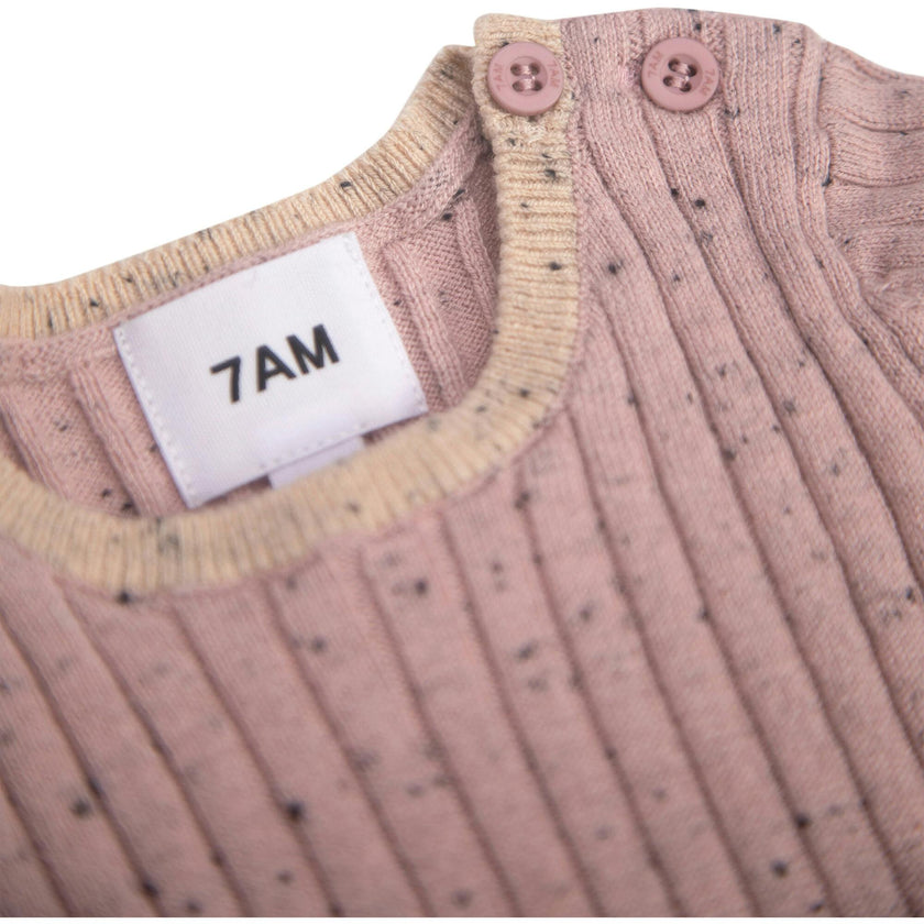 Ribbed Knit Long Sleeve Retro Top