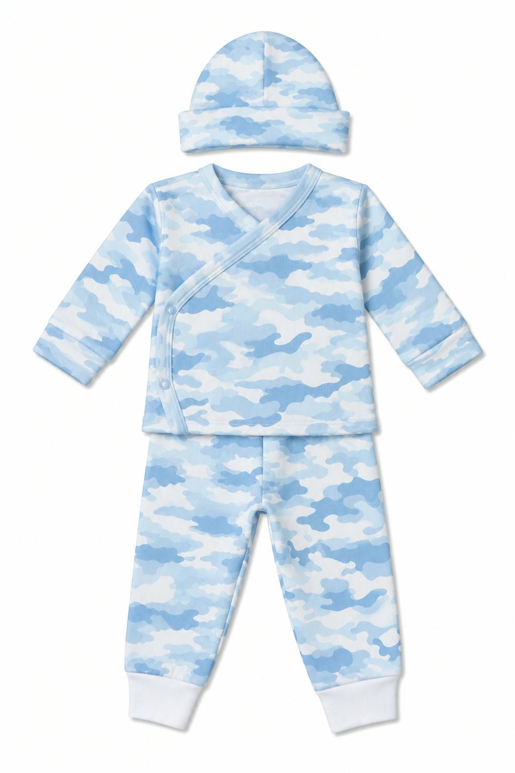 Baby 3 Piece Set - Blue Camo