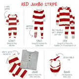 Matching Family Jammies Christmas Pajamas - Red Jumbo Stripe