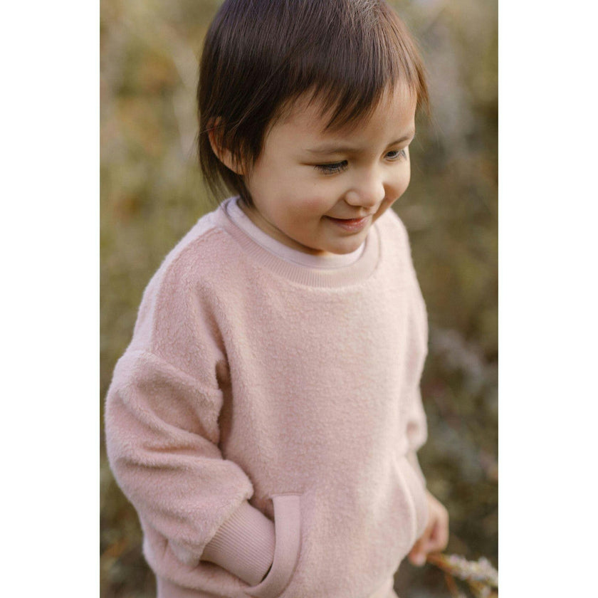 Teddy Fleece Dropped Shoulder Sweatshirt