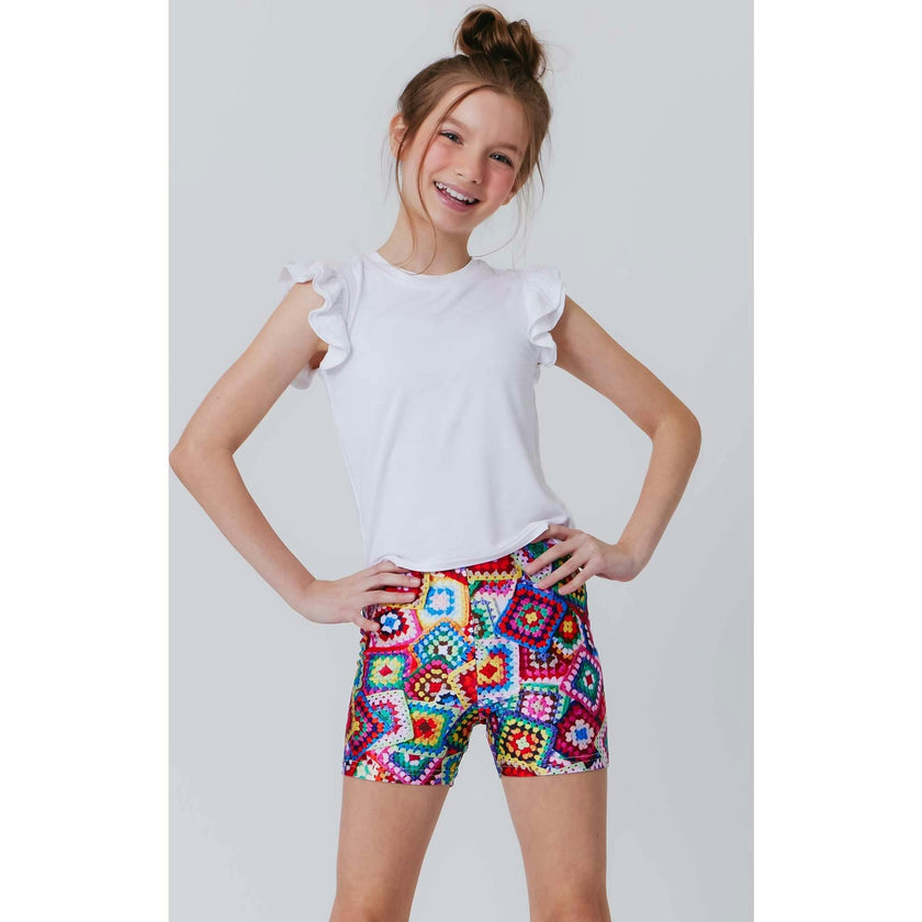 Girls Ruffle Crop Top
