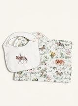 Baby Essentials Bibs and Burp Set - Horse and Hunter Pace Bibs