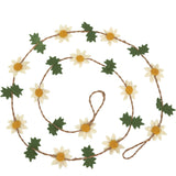 Handmade Garland - Felt Daisies on Jute - 6'
