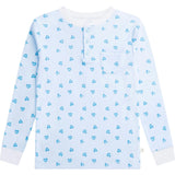 Love Heart Pyjama - Adult Blue