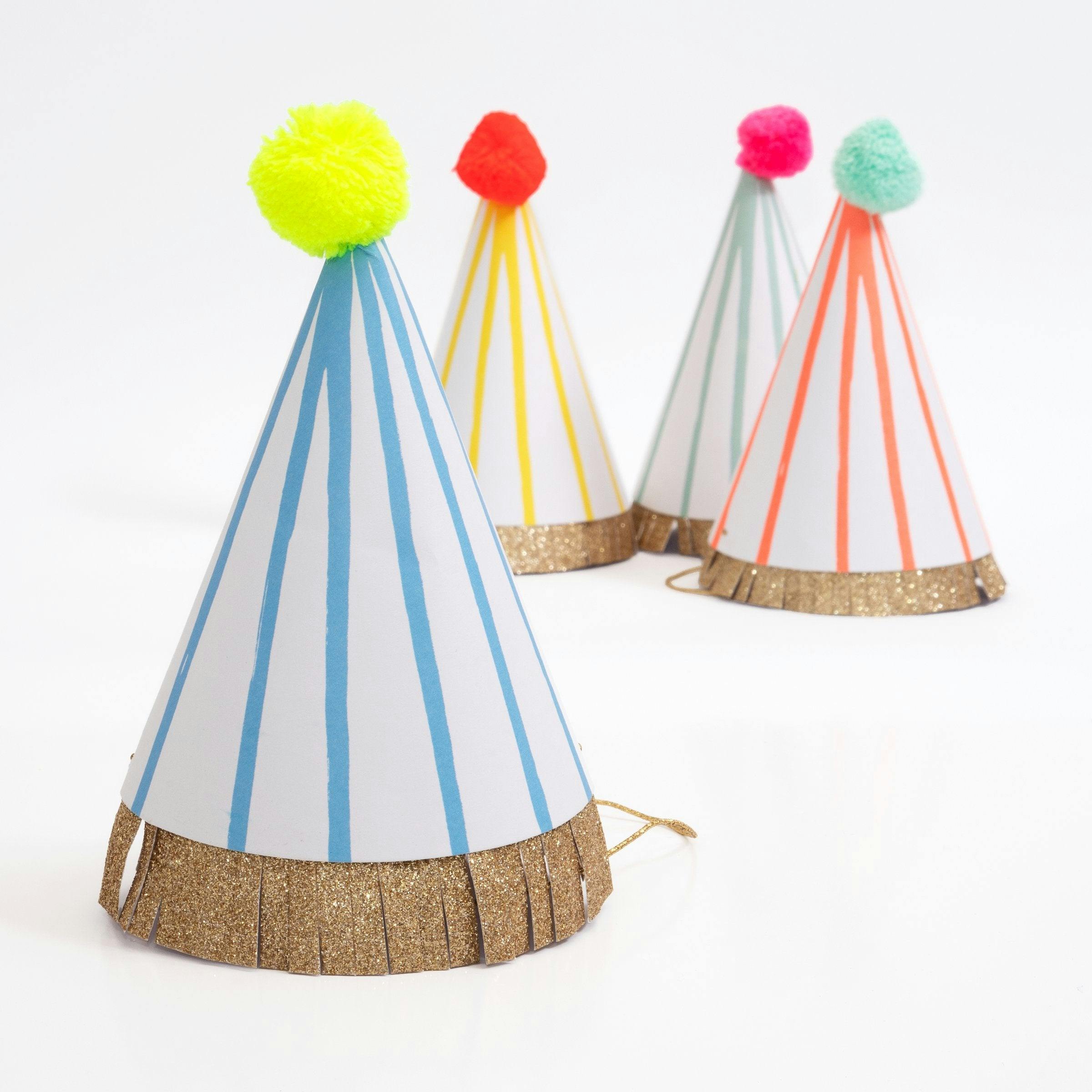 Pompom Party Hats