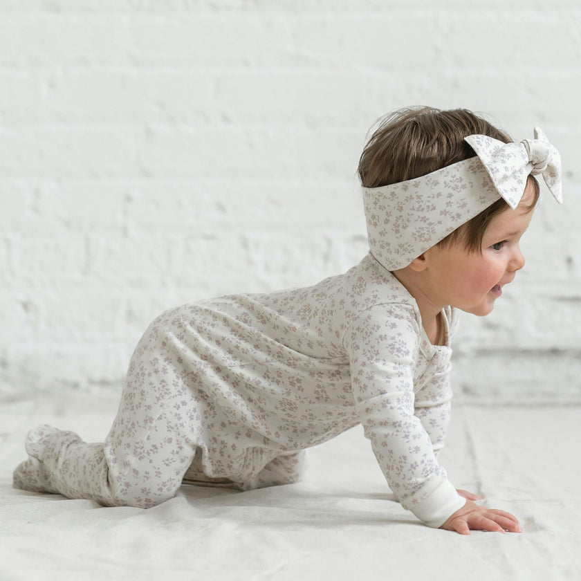 Peyton Zipper Sleeper Wave Stripe / Rain