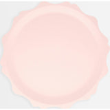 Pink Decorative Edge Compostable Dinner Plates