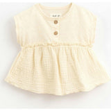 T-Shirt Bodice Ruffle Gauze Hem Tunic