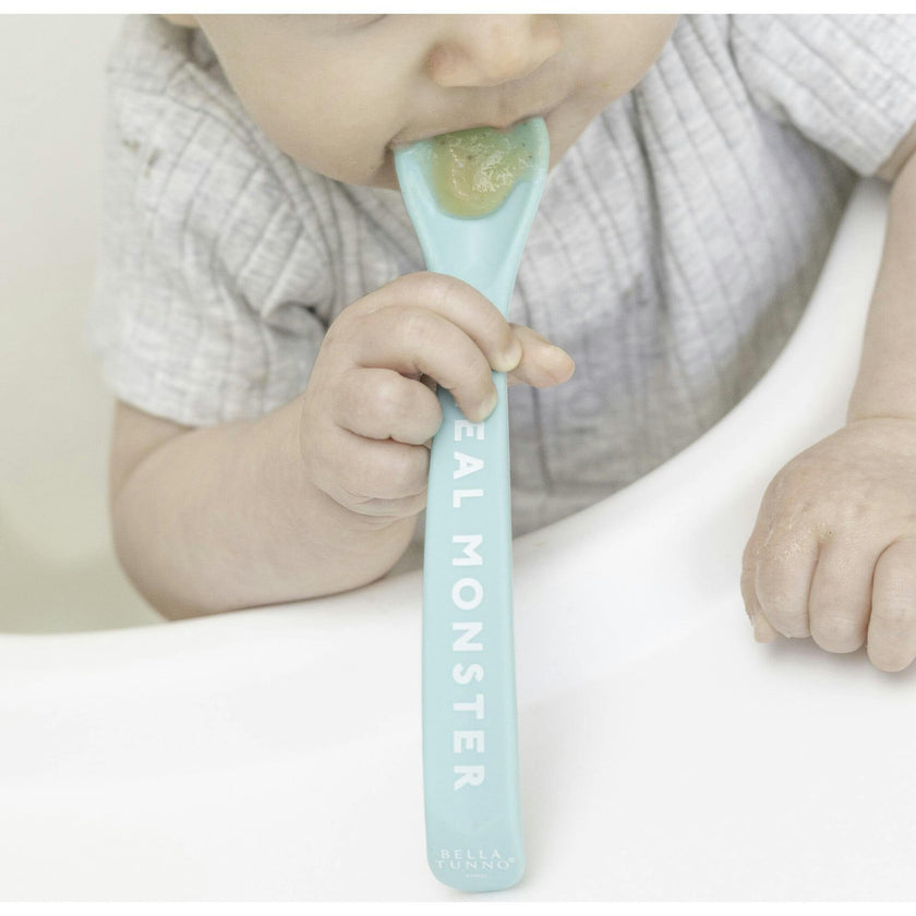 Meal Monster & I love Food Silicon Spoon Set