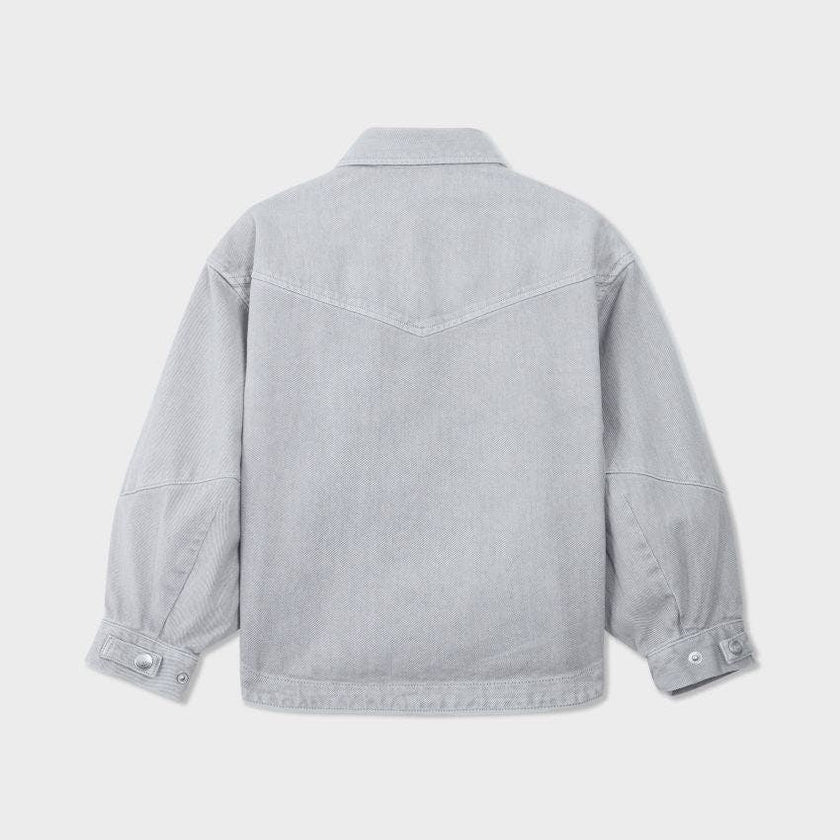 Organic Cotton Denim Balloon Overshirt