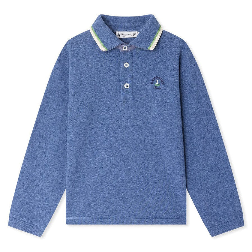 BONPOINT Jerry Knit Polo - Bleu Gris