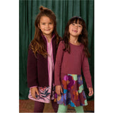 Teddy Fleece Zip Up Jacket, Purple