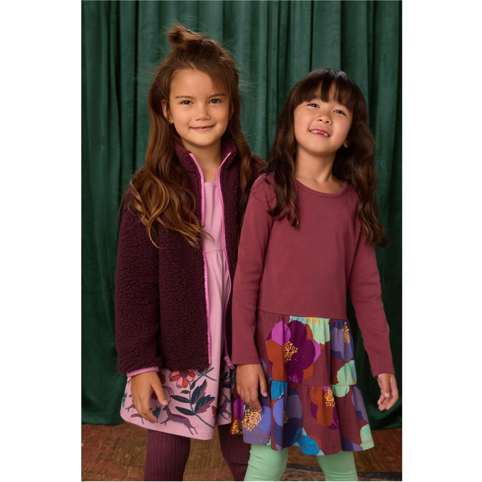Teddy Fleece Zip Up Jacket, Purple