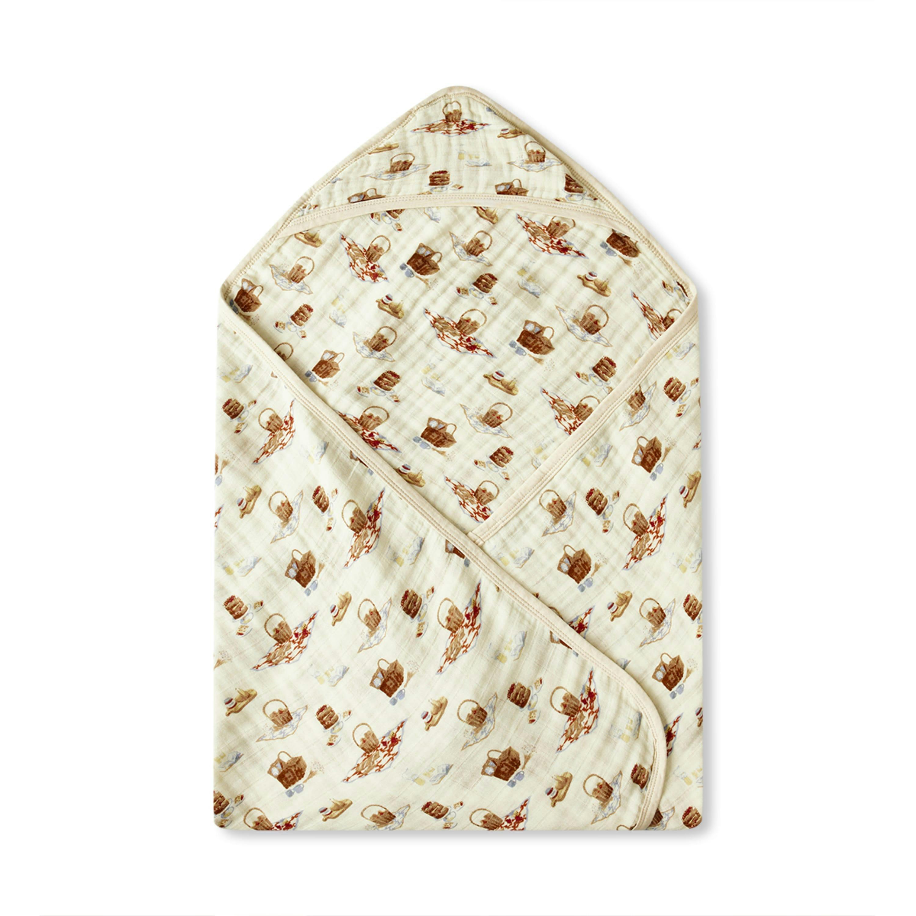 Picnic Organic Hooded Swaddle Blanket