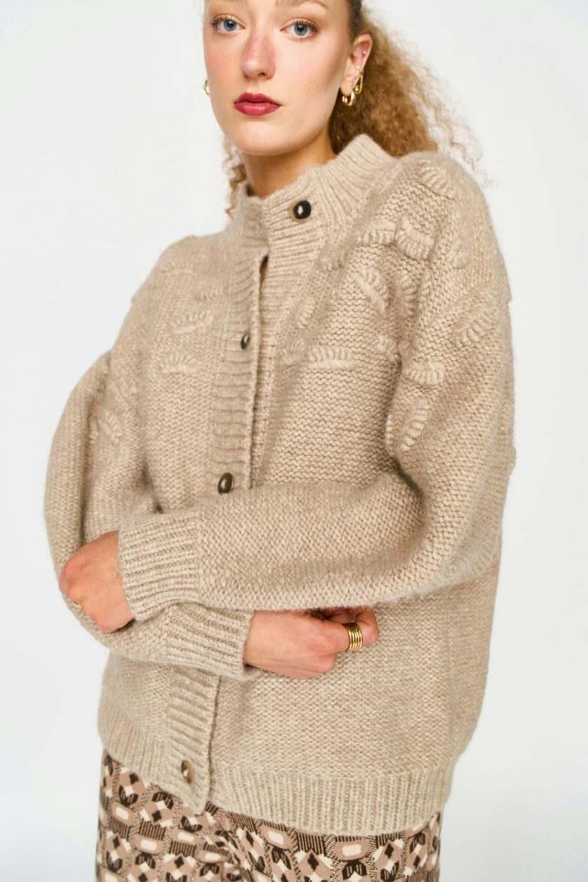 Cusco Shell Cardigan in Graham Cracker