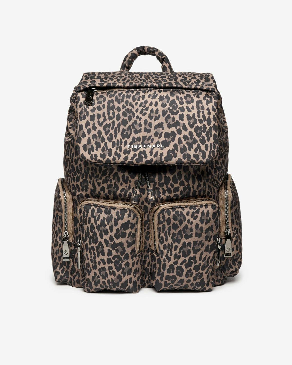 Alto Changing Backpack Brown Tonal Leopard