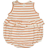 Striped Ruffled Waist Tank Top Bubble