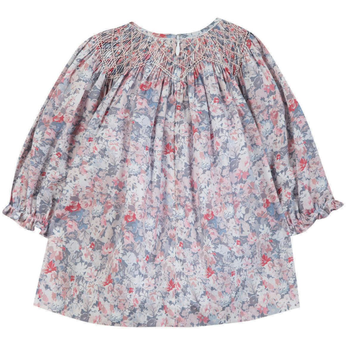 TARTINE ET CHOCOLAT Liberty Baby Dress - Gris Moyen Chiné