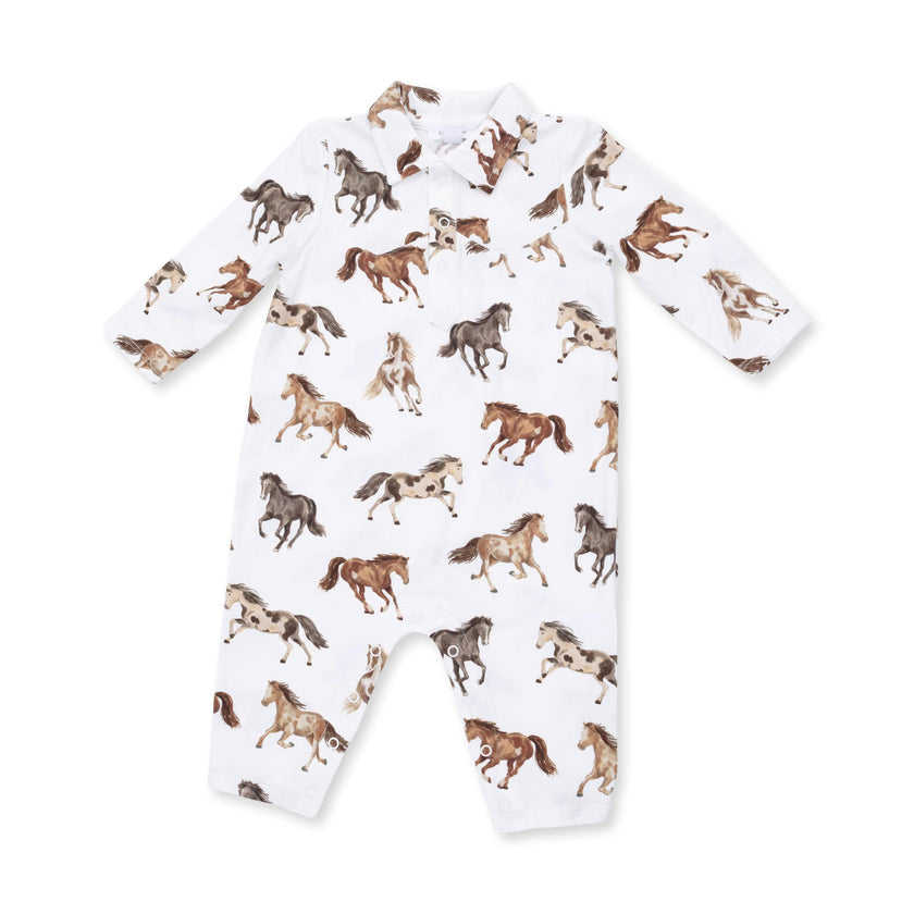 Wild Horses - Long Sleeve Cowboy Romper