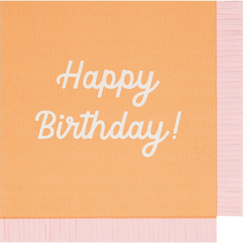 Mixed Happy Birthday Large Napkins