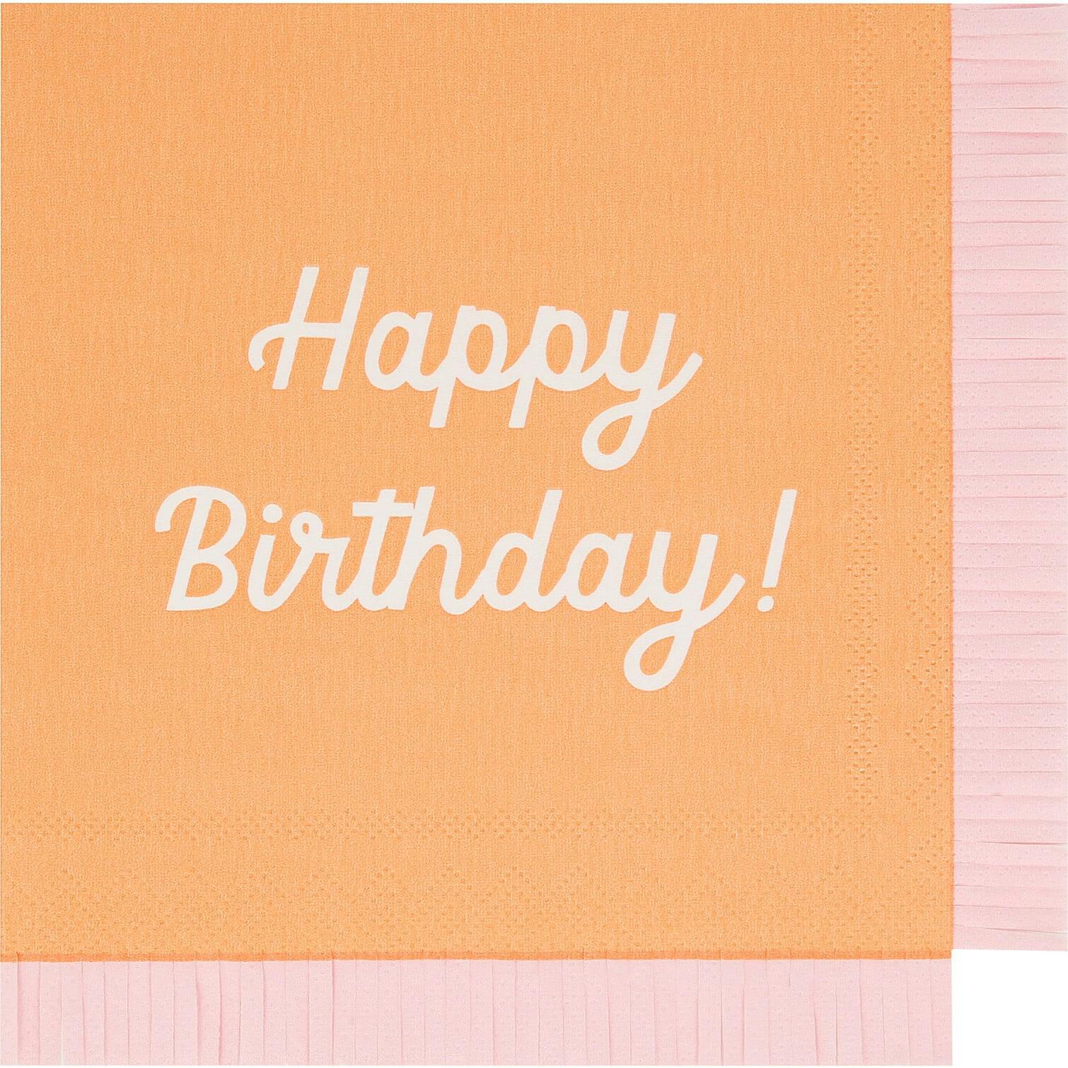 Mixed Happy Birthday Large Napkins