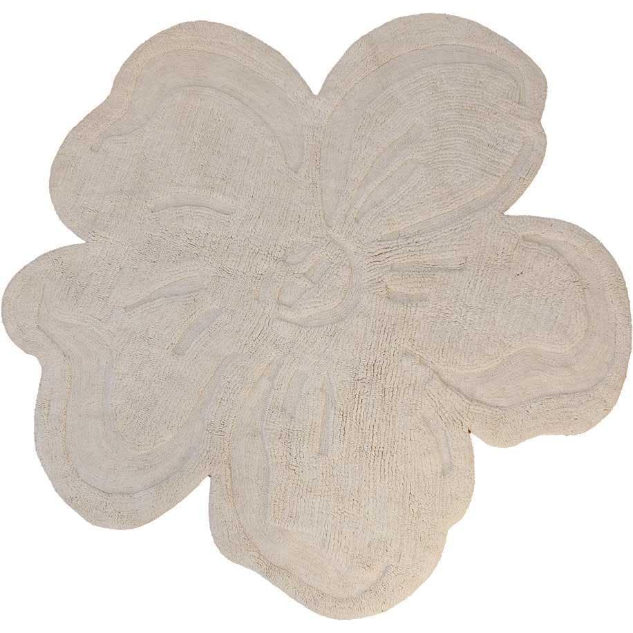 Flower Washable Wool Rug