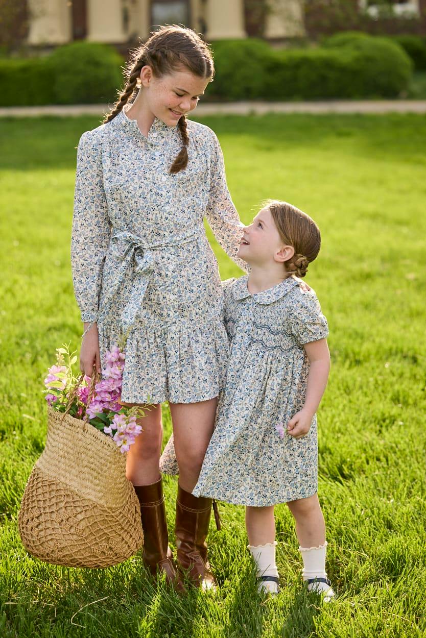 Smocked Bridget Dress - Wisteria Floral
