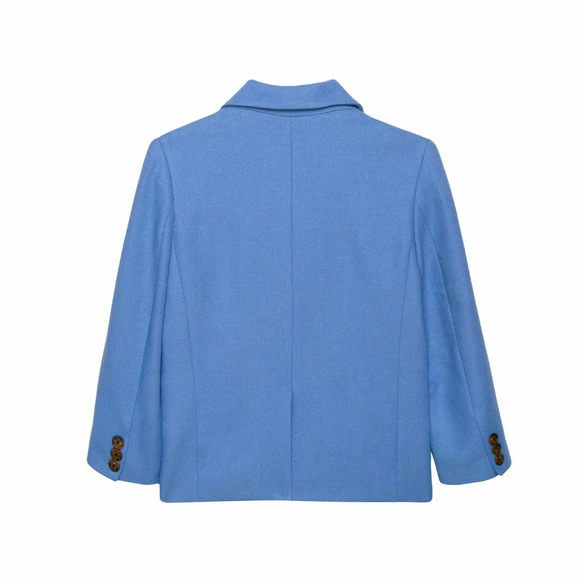 Sebastian Blazer in Blue Linen